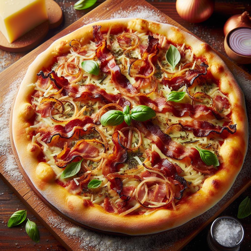 Onion and Bacon Pizza