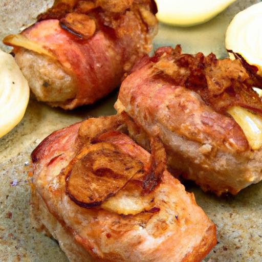 onion and bacon stuffed pork chops