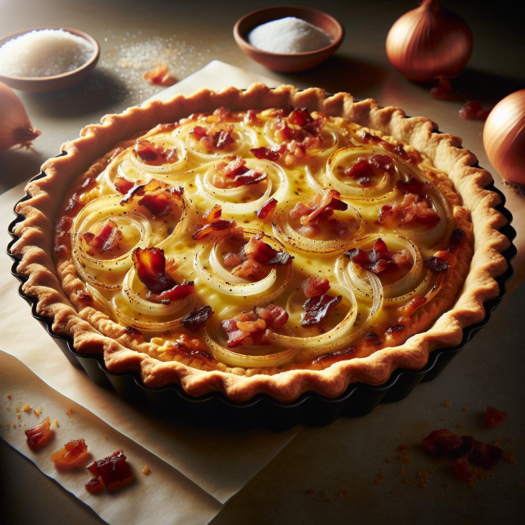 onion and bacon tart