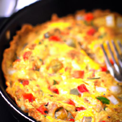 Onion and Bell Pepper Frittata