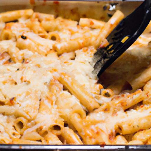 onion and cheese baked ziti