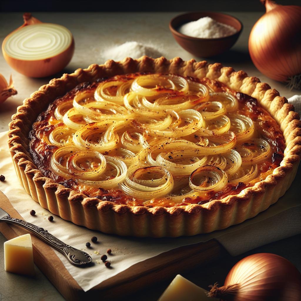 onion and cheese tart