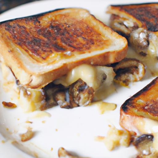 onion and mushroom grilled cheese