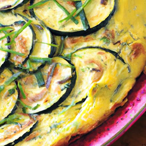 onion and zucchini frittata