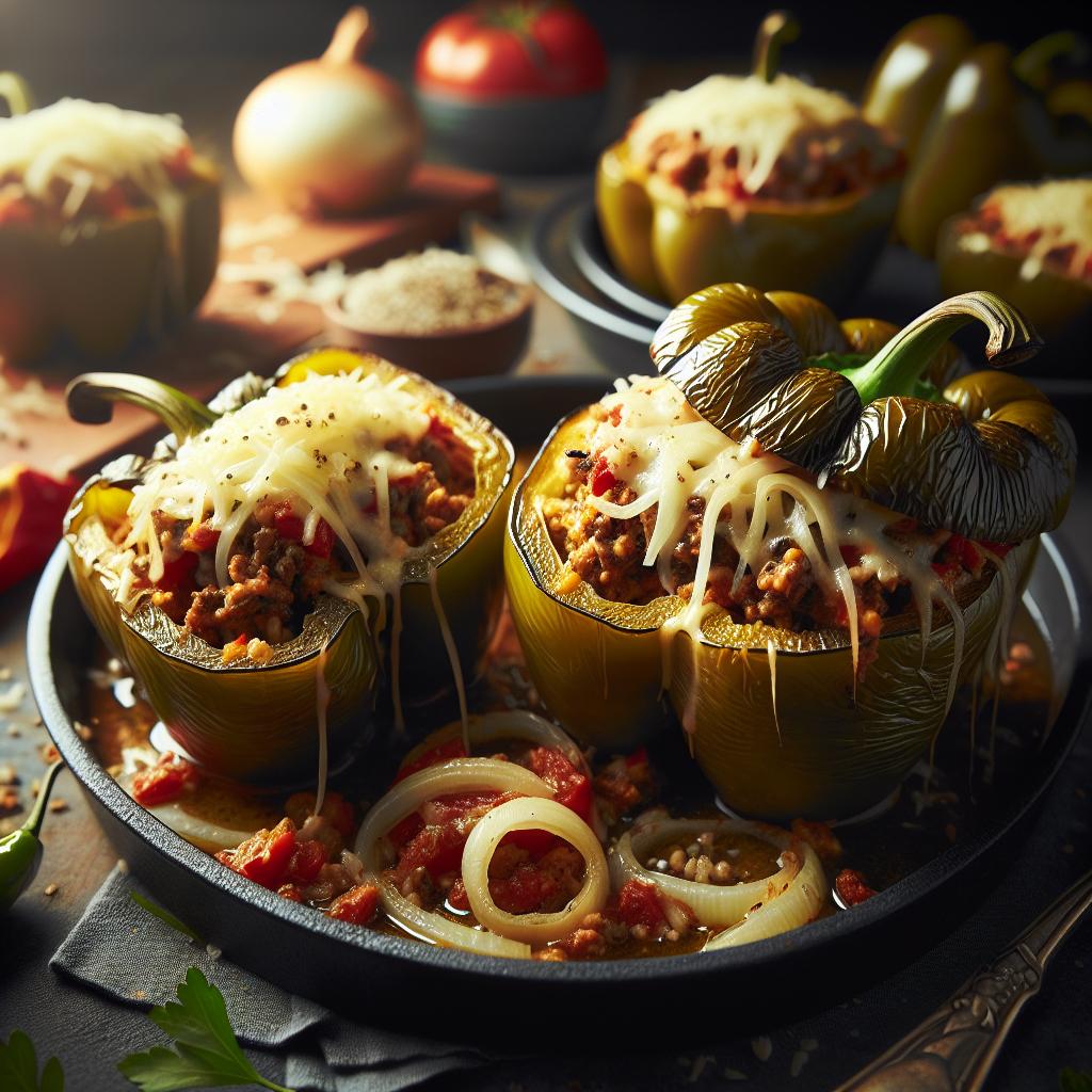 Onion Stuffed Peppers