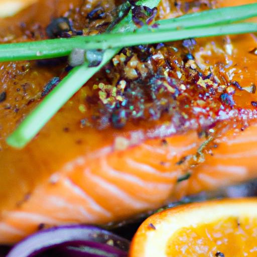 orange and honey glazed salmon