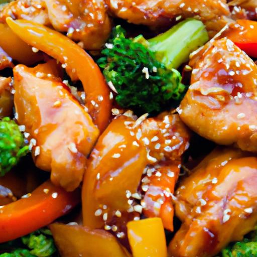 orange and sesame chicken stir fry