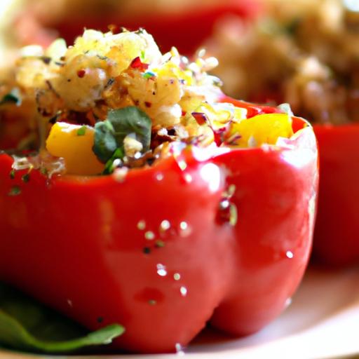 Oregano and Feta Stuffed Peppers