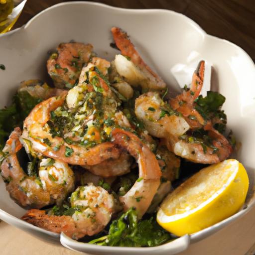 oregano and garlic grilled shrimp