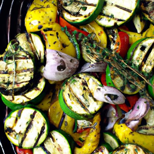 oregano and garlic grilled vegetables