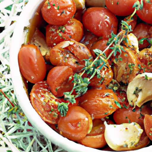 Oregano and Garlic Roasted Tomatoes