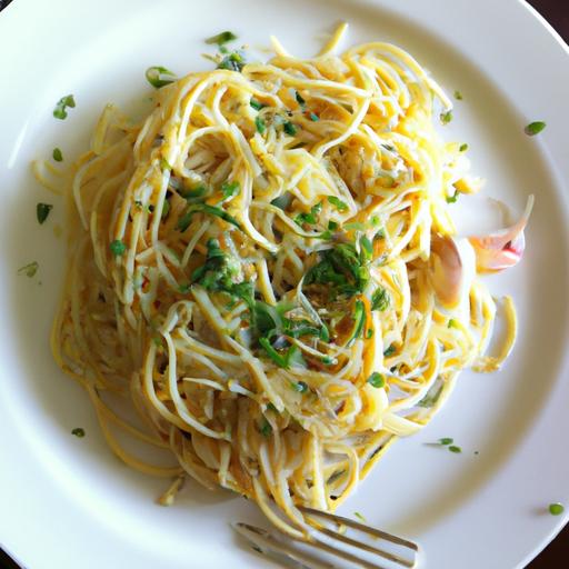 oregano and garlic spaghetti