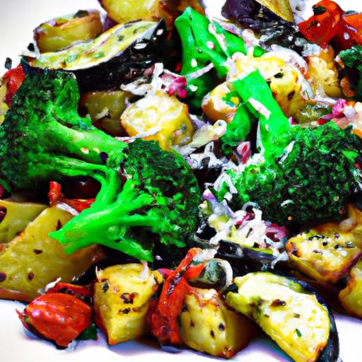 oregano and parmesan roasted vegetables