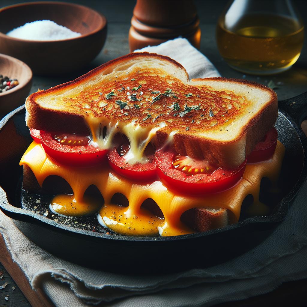 oregano and tomato grilled cheese