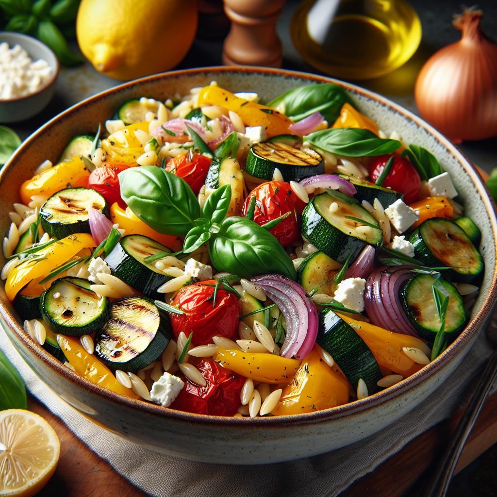 orzo salad with roasted vegetables