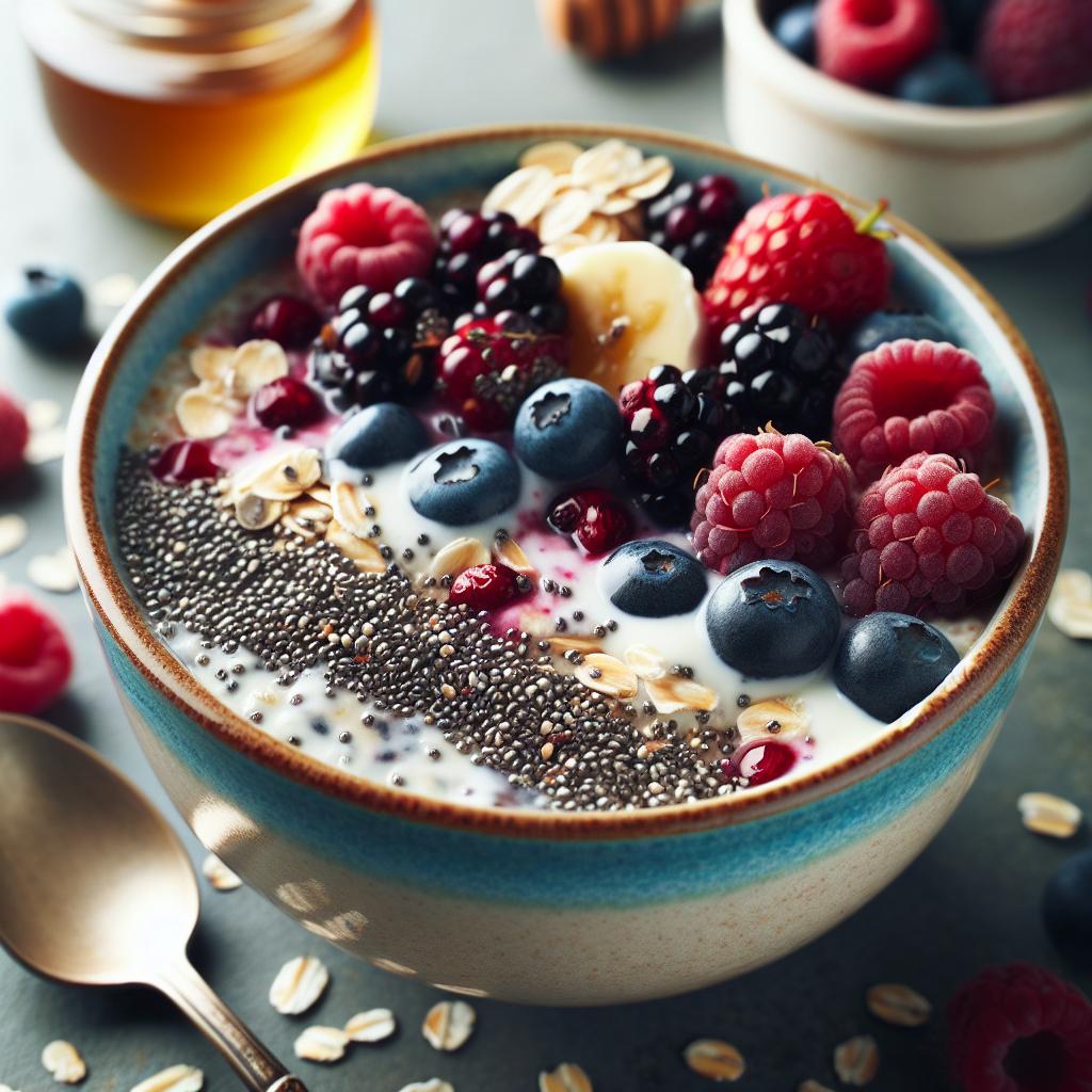 Overnight Oats with Chia and Berries