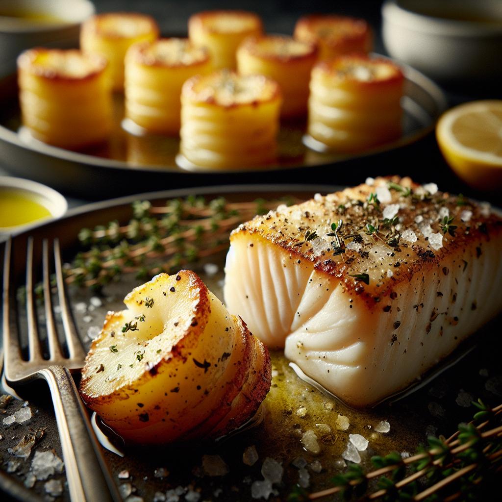 pacific halibut with potato fondant