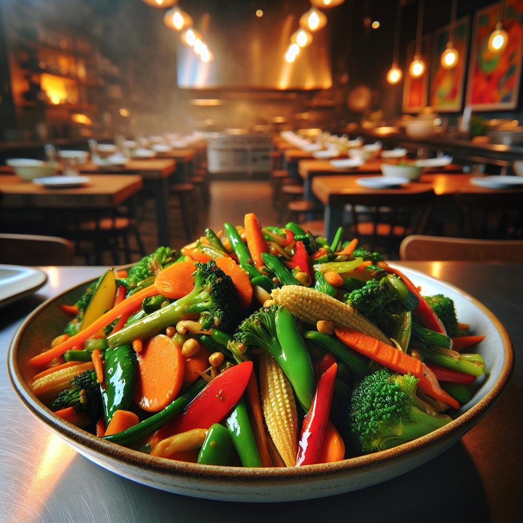 pad pak (fried vegetables)