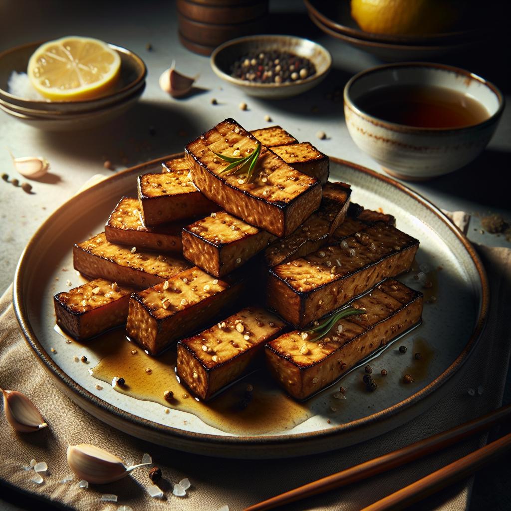 pan fried tempeh with lemongrass