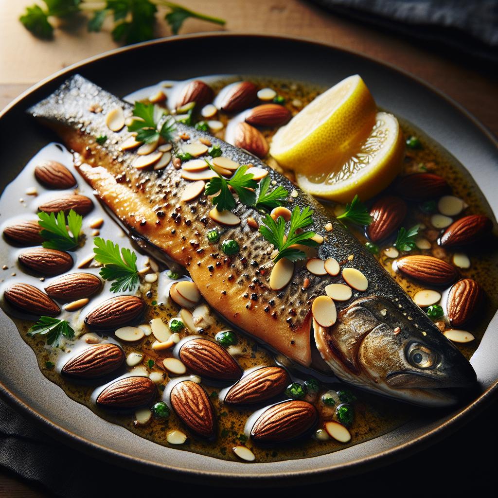 Pan Seared Trout with Almondine Sauce