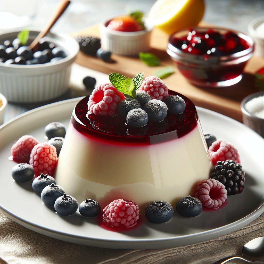 Panna Cotta with Berry Compote