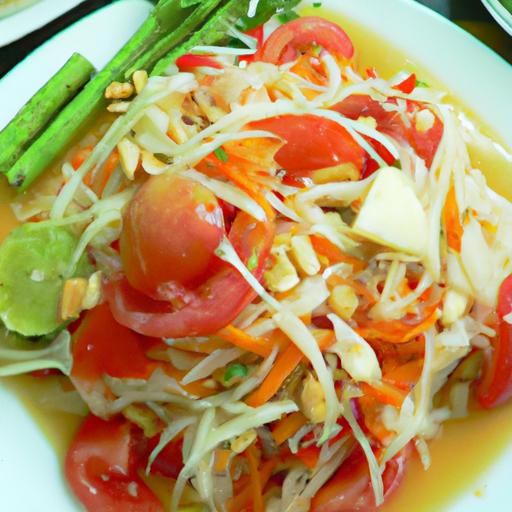 Papaya Salad with Salted Egg