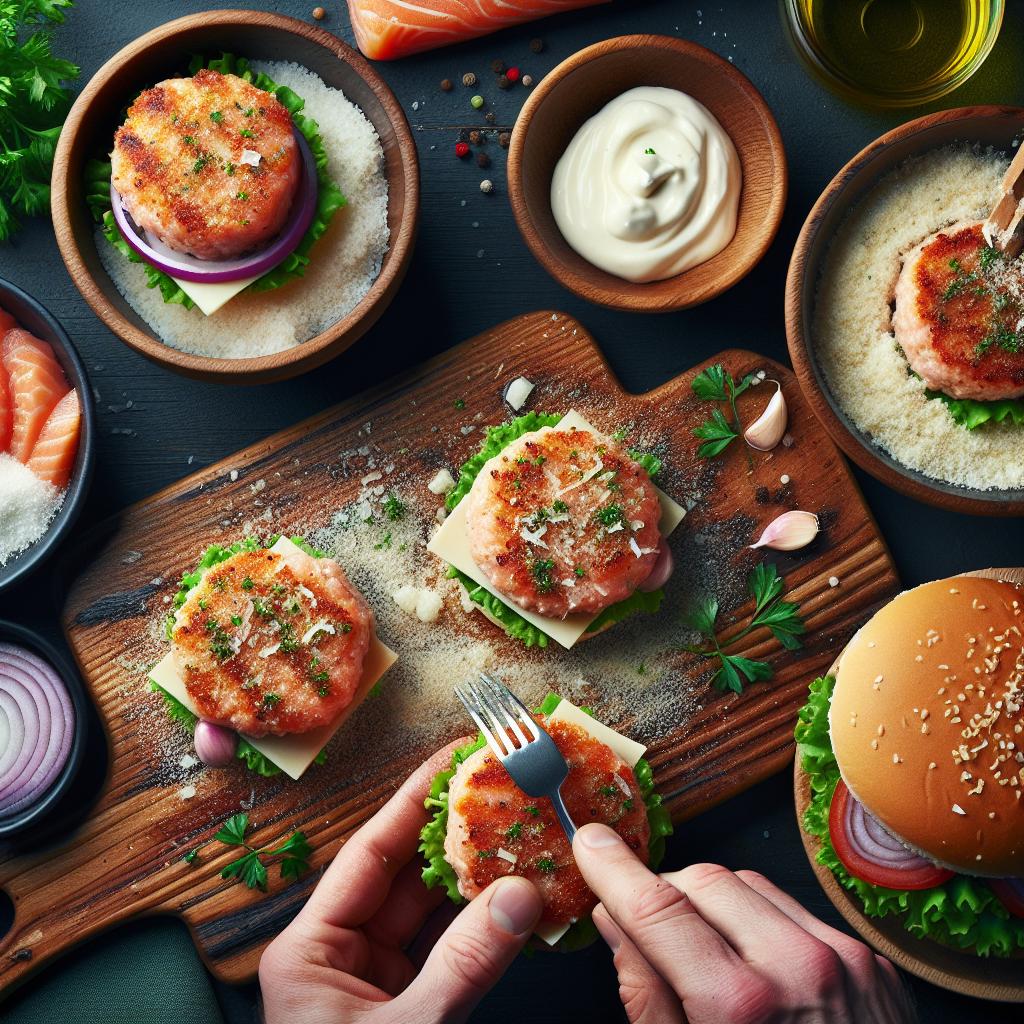 parmesan crusted salmon burgers