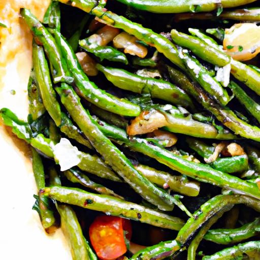 parmesan garlic roasted green beans and tomatoes