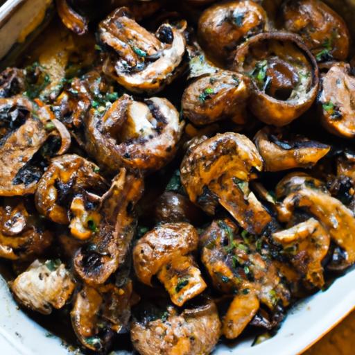 parmesan garlic roasted mushrooms