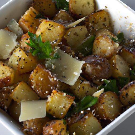 Parmesan Garlic Roasted Turnips and Potatoes