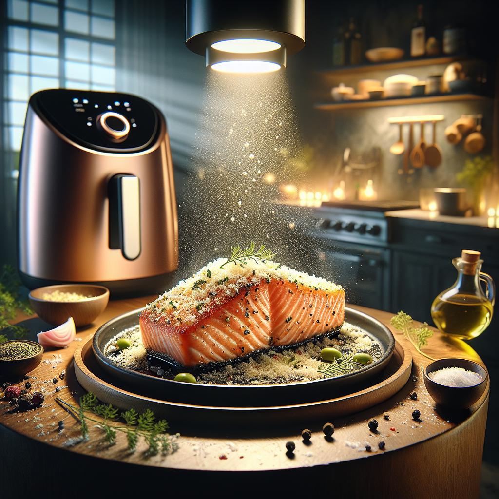 Parmesan Herb Air Fryer Salmon