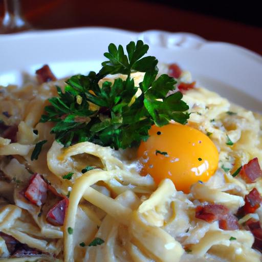 parsnip and bacon carbonara