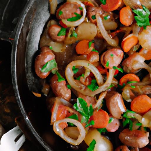 parsnip and sausage skillet