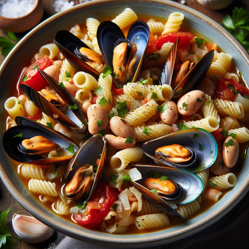 pasta e fagioli con cozze