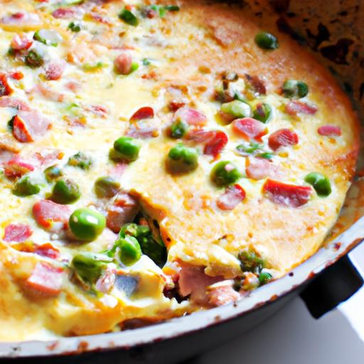 pea and ham frittata