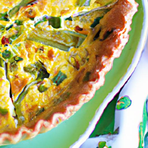 pea and leek quiche