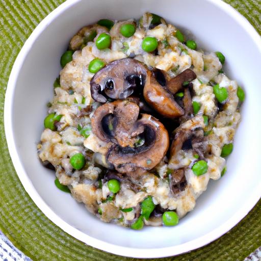 Pea and Mushroom Risotto