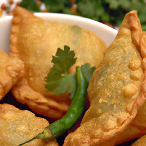 pea and potato samosas