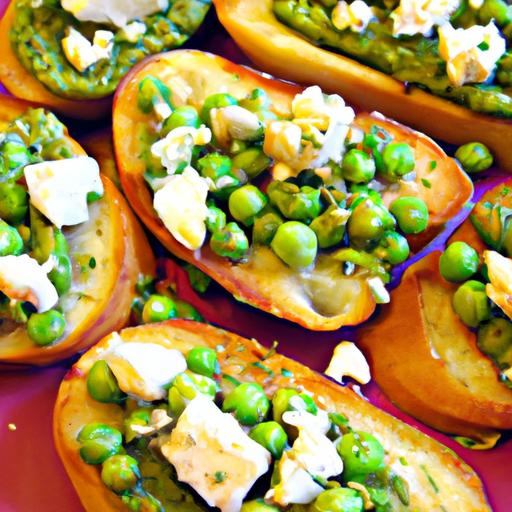 Pea and Ricotta Crostini