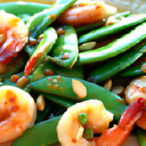 pea and shrimp stir fry