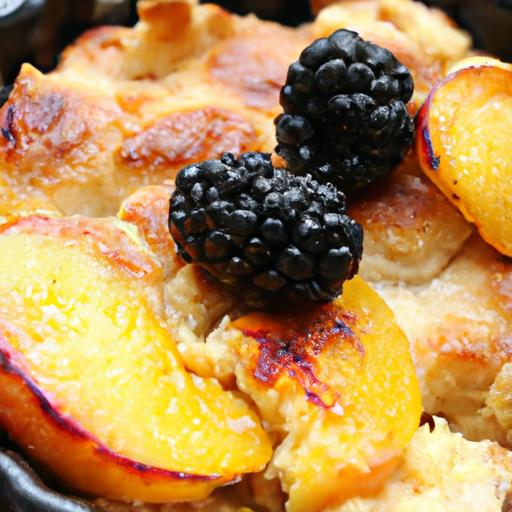 Peach and Blackberry Cobbler