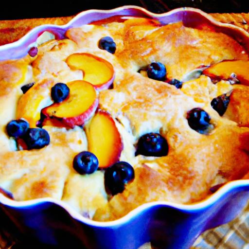 Peach and Blueberry Cobbler