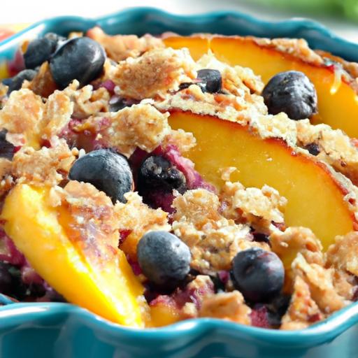 Peach and Blueberry Crisp