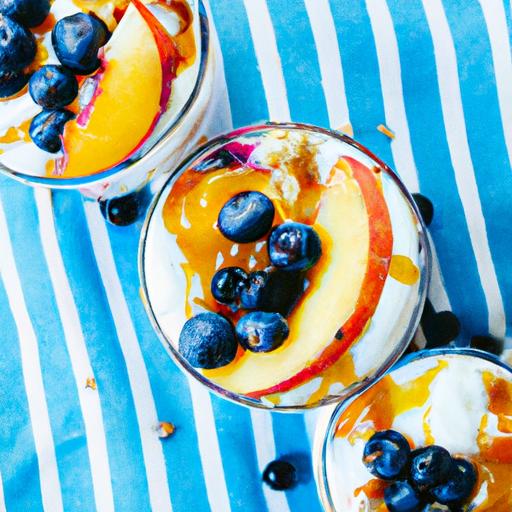 Peach and Blueberry Parfait