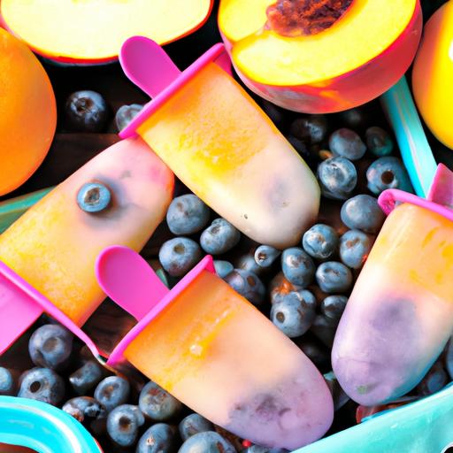 Peach and Blueberry Popsicles