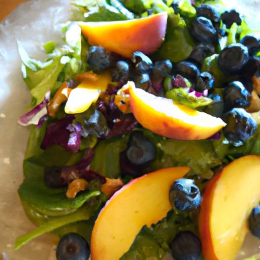 peach and blueberry salad