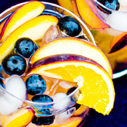 Peach and Blueberry Sangria