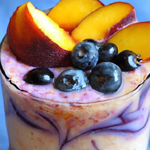 Peach and Blueberry Smoothie