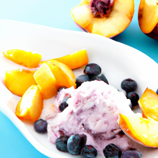 Peach and Blueberry Sorbet