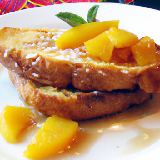 peach and mango french toast